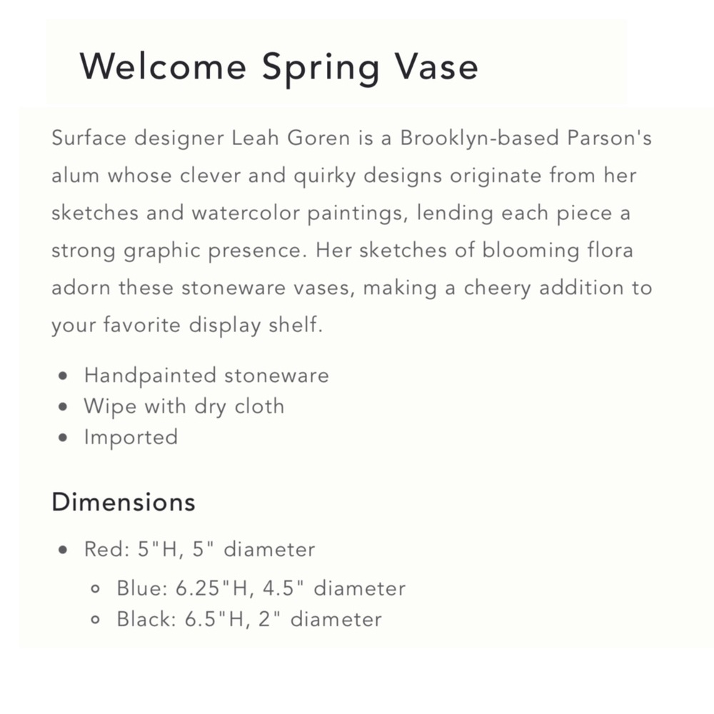 Anthropologie Welcome Spring Vase - Picture 11 of 11